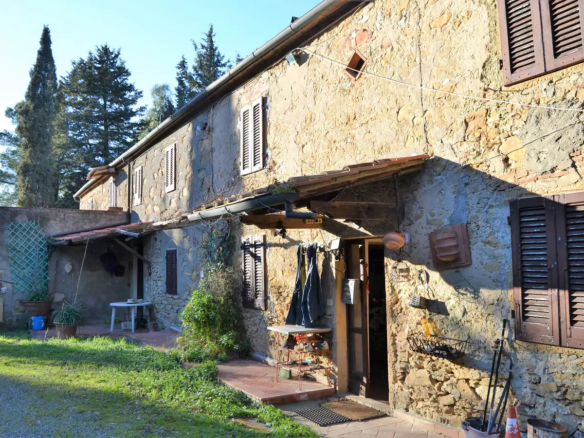 Antico Casale Toscano Con Terreno E Vista Panoramica A Montescudaio