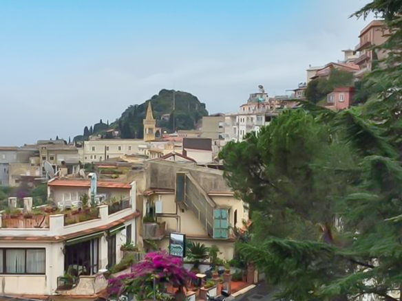 Elegancki panoramiczny apartament na sprzedaż w Taorminie