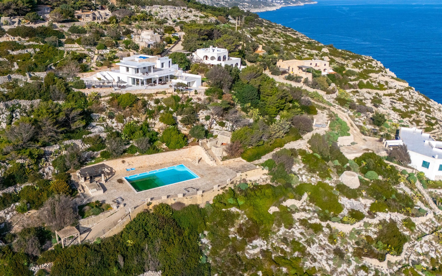 Fantastisk villa med basseng ved sjøen og avhengighet i Santa Maria Di Leuca, Puglia